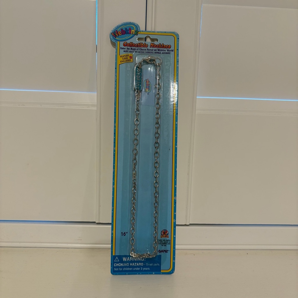 NIB GANZ Webkinz Collectible Silver 16” Necklace